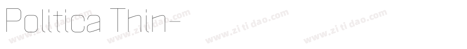 Politica Thin字体转换